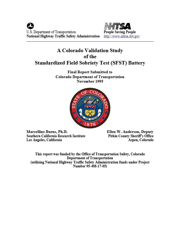 1995 Colorado Validation Study &ndash; first page