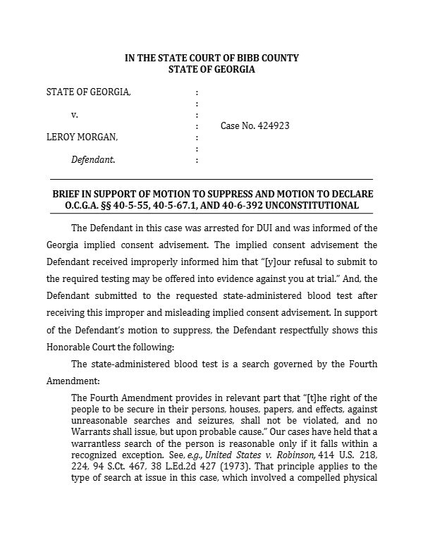 Applying Elliott to DUI Blood Tests &ndash; first page