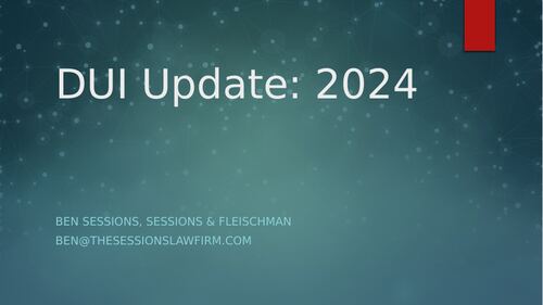 DUI Update 2024 title slide