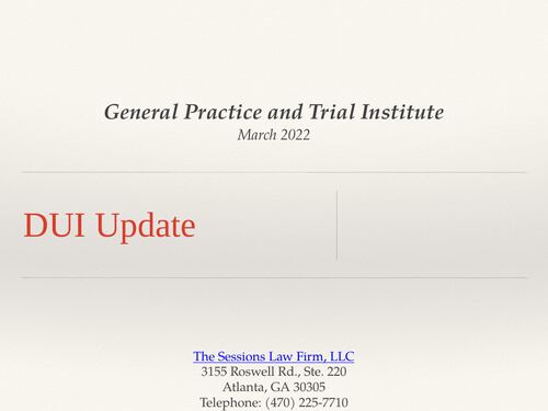 DUI Update title slide